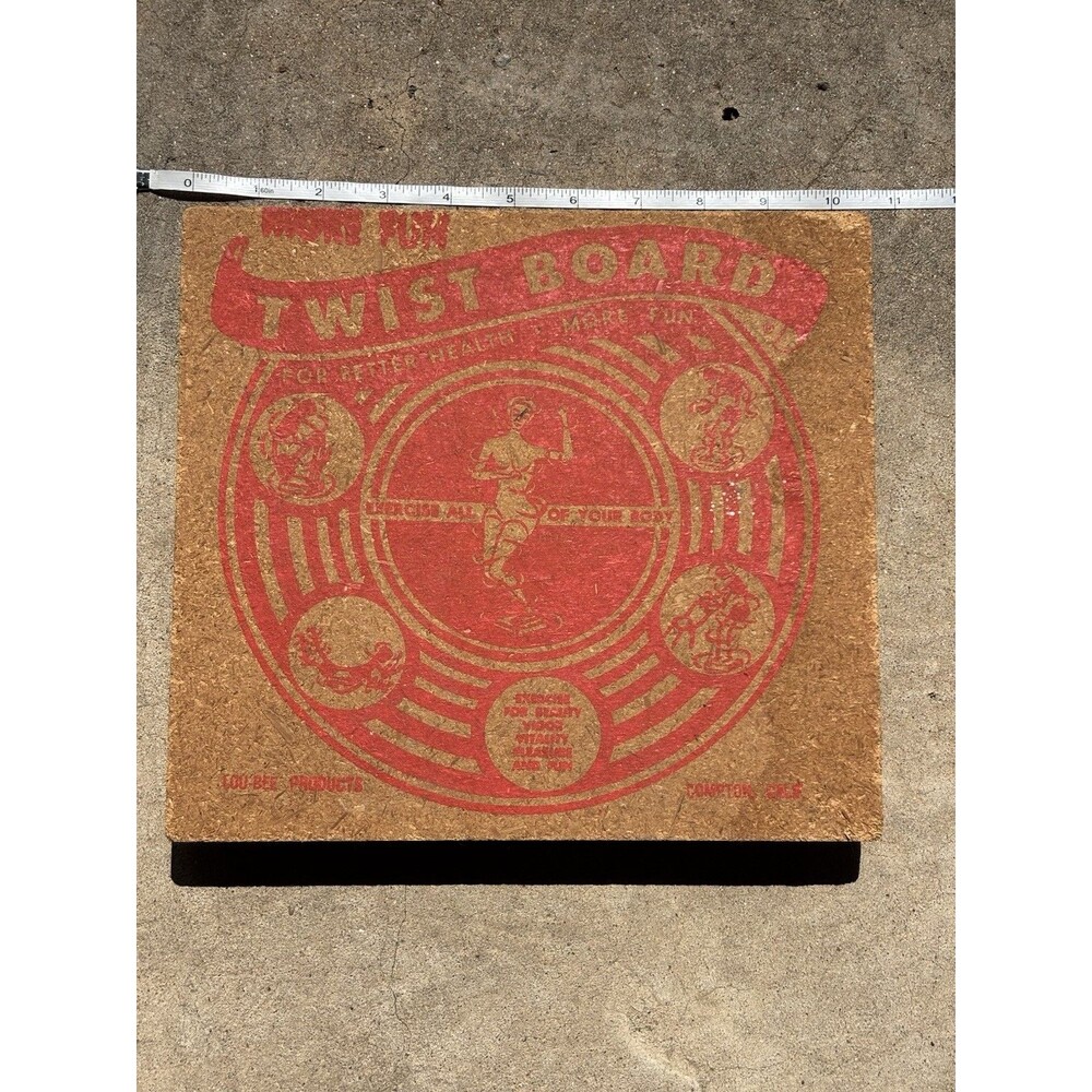 Vintage Twist Board Balance Board Wood Brown Home Gym Exercise Core Training